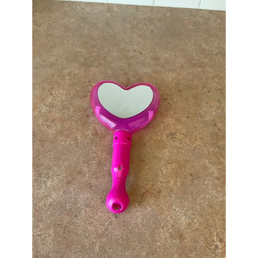 Disney Princess Pink Heart Hand Mirror Ariel Rapunzel Jasmine Aurora Kids Toy